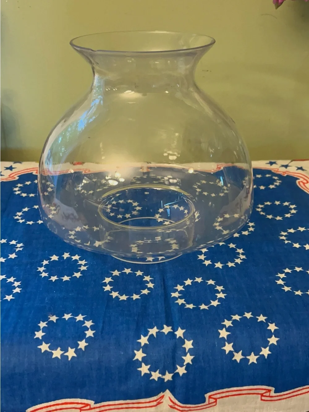 Clear glass mushroom style chimney globe